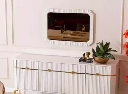 Sideboard mirror design furniture console wood living room designer